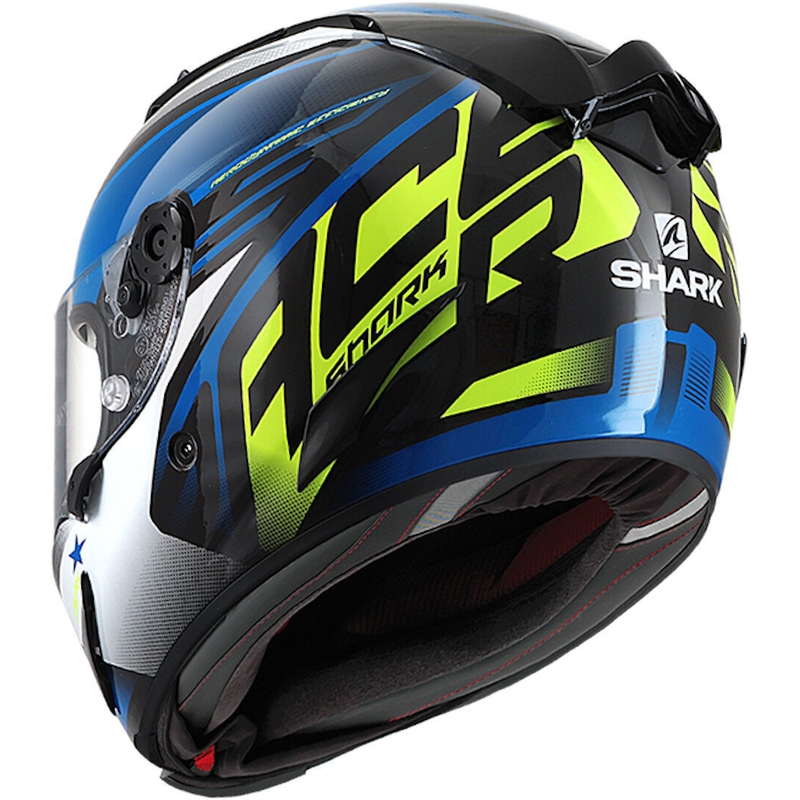 Integrált sisak SHARK RACE R-PRO Aspy fekete-kék-fluo sárga