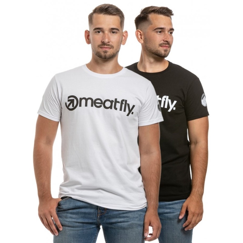 Póló Meatfly 25 Years Csomag fekete, fehér (2 db)