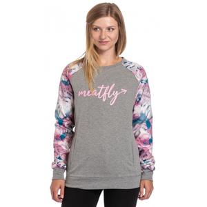 Női pulóver Meatfly Robin szürke-rózsaszín kiárusítás