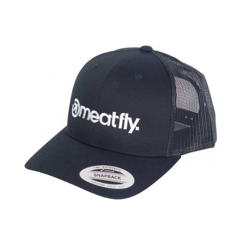 Cap Meatfly logó Trucker Yupoong fekete