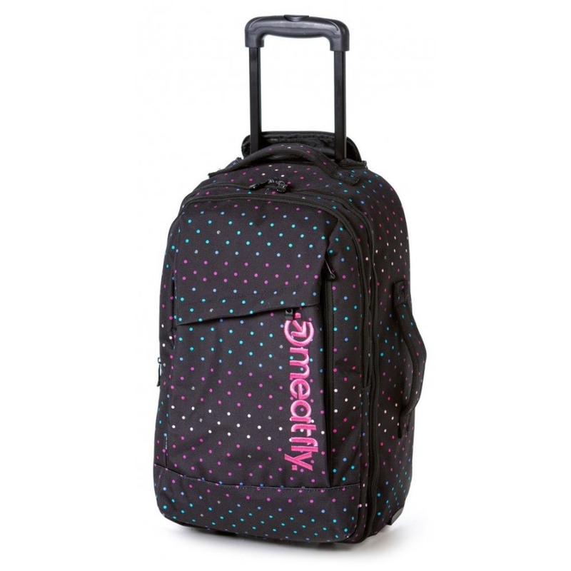 Kufr Meatfly Revel Trolley Bag černo-růžový