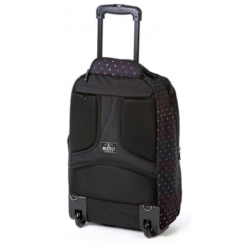 Kufr Meatfly Revel Trolley Bag černo-růžový