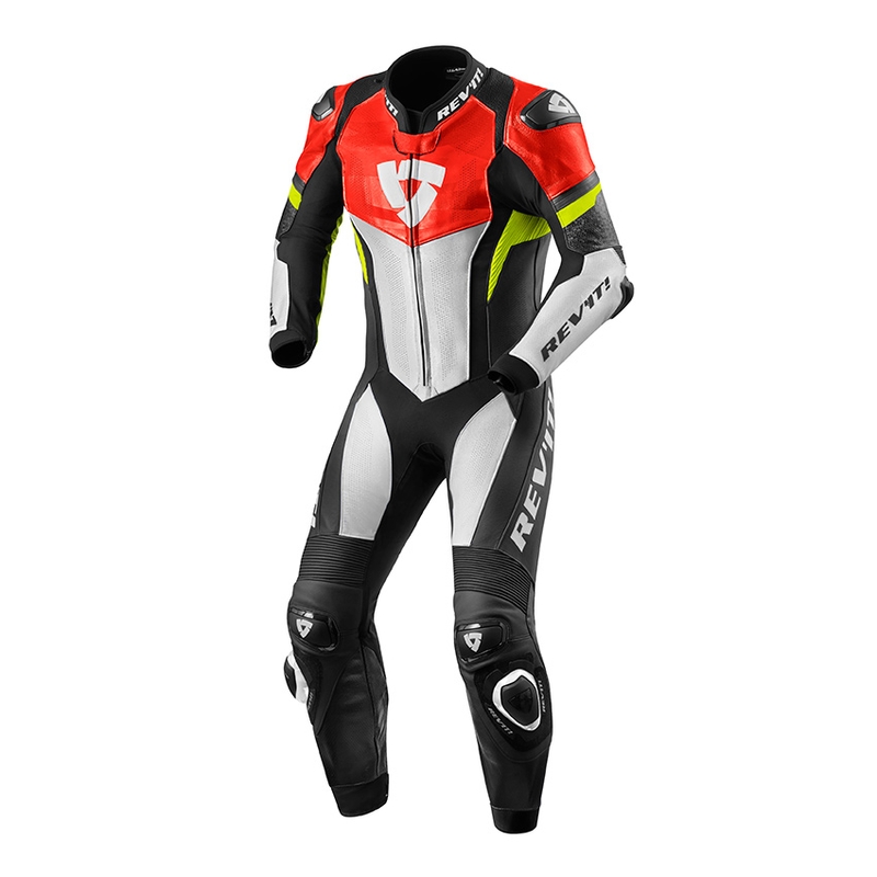 Egyrészes motoros öltöny Revit Hyperspeed neonvörös-neon sárga kiárusítás