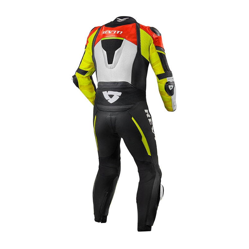 Egyrészes motoros öltöny Revit Hyperspeed neonvörös-neon sárga kiárusítás