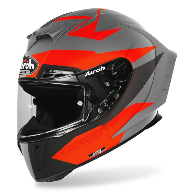 Integrált sisak Airoh GP 550S Vector 2021 fekete-szürke-narancs