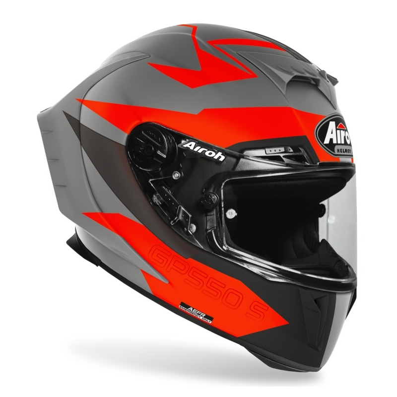 Integrált sisak Airoh GP 550S Vector 2021 fekete-szürke-narancs