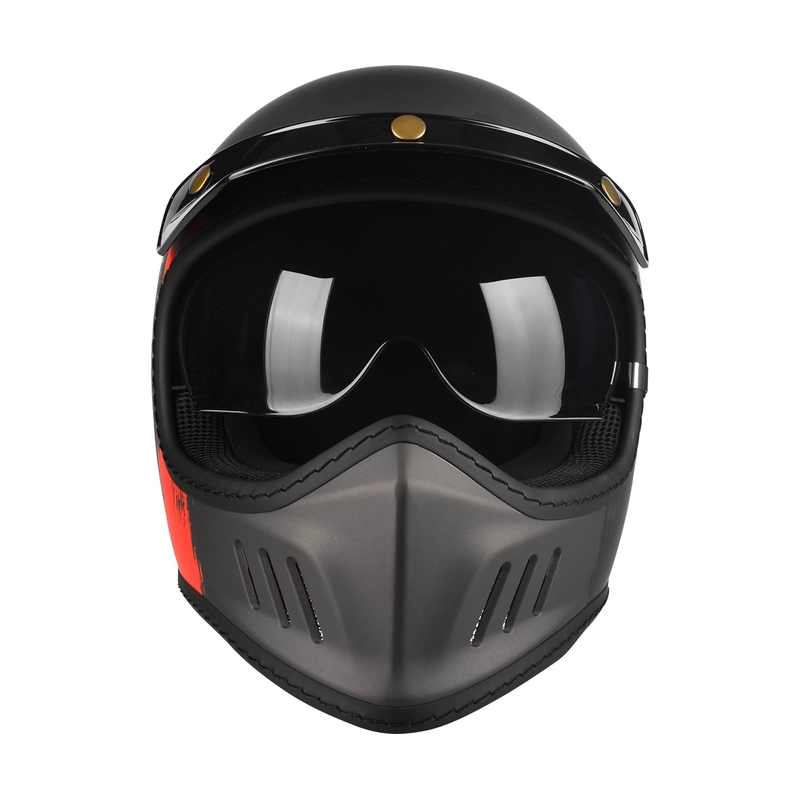 Lazer Cross TT Belgium motorkerékpár sisak fekete-piros-sárga
