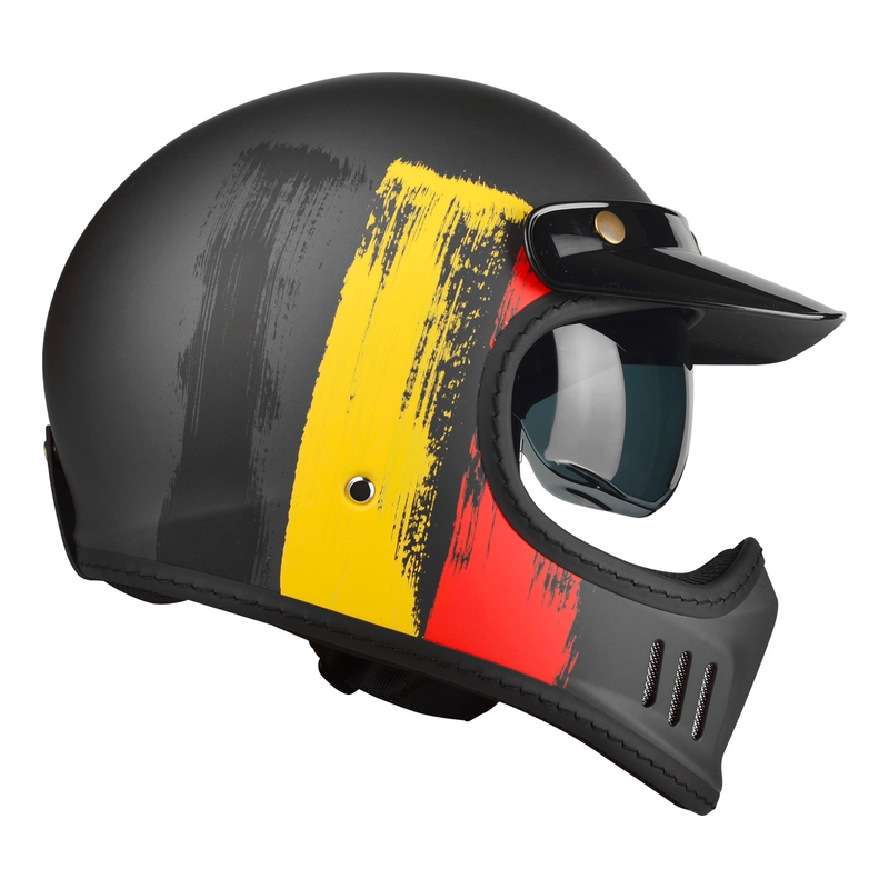 Lazer Cross TT Belgium motorkerékpár sisak fekete-piros-sárga