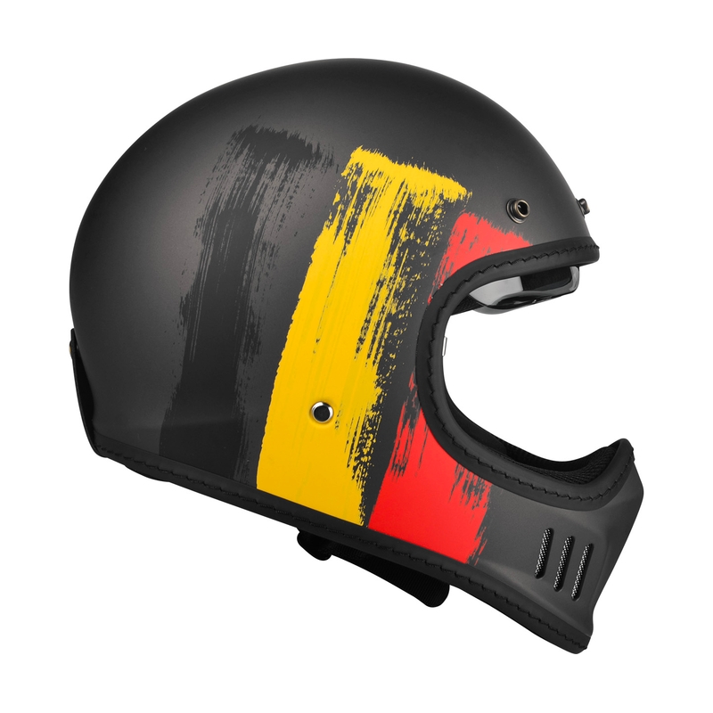 Lazer Cross TT Belgium motorkerékpár sisak fekete-piros-sárga
