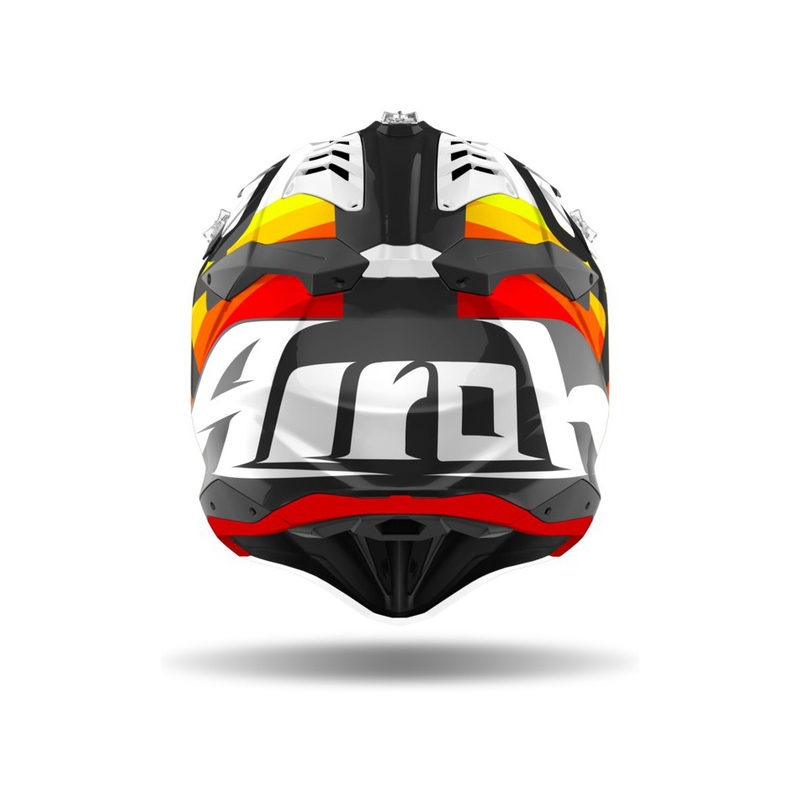 Motocross Sisak Airoh Aviator 3.0 Rainbow 2021 Fehér-Sárga-Narancs-Piros kiárusítás