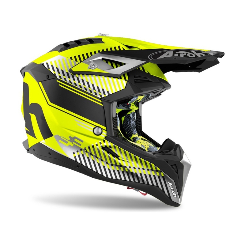 Motocross Sisak Airoh Aviator 3.0 Hullám 2022 szürke-fluo sárga kiárusítás