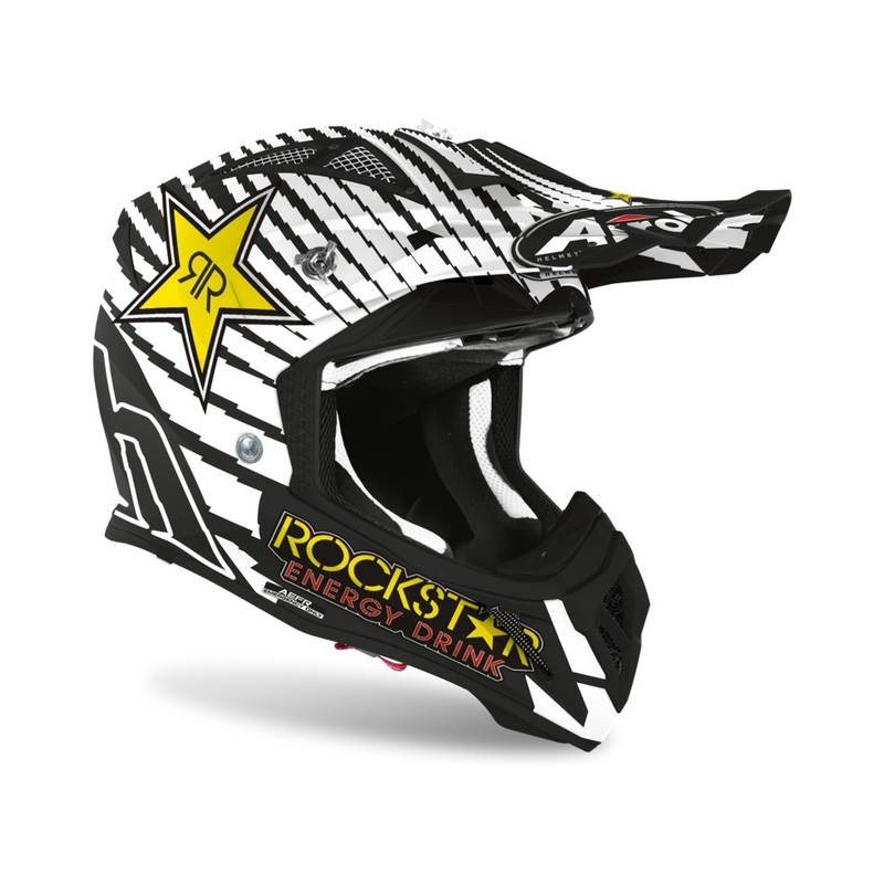 Airoh Aviator ACE Rockstar 2021 Motocross sisak szürke - fekete