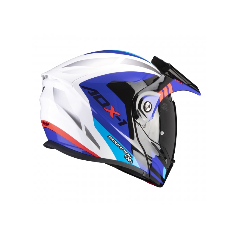 Összecsukható enduro sisak Scorpion ADX-1 Lontano kék-fehér