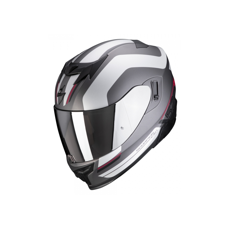 Integrált sisak Scorpion EXO-520 AIR Lemans fehér-ezüst