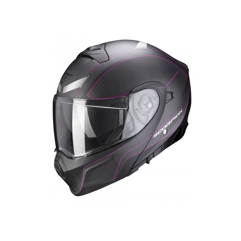 Felnyitható sisak Scorpion EXO-930 Cielo fekete-rózsaszín