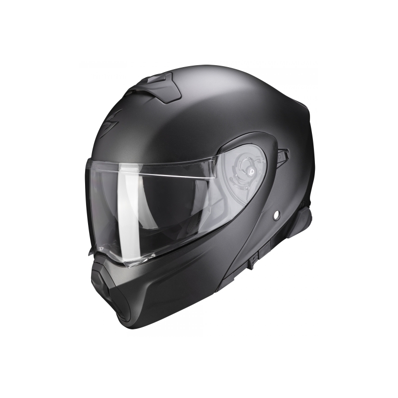 Állból nyíló sisak Scorpion EXO-930 Smart Solid gyöngyházfényű matt fekete