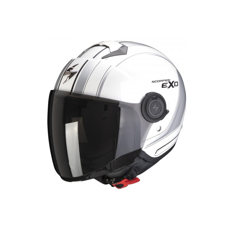 Nyitott sisak Scorpion EXO-CITY Scoot fehér-ezüst motorkerékpárhoz