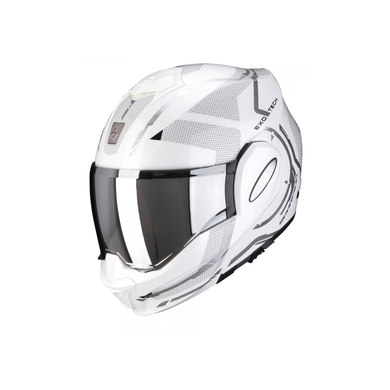 Flip sisak Scorpion EXO-TECH Square fehér-ezüst