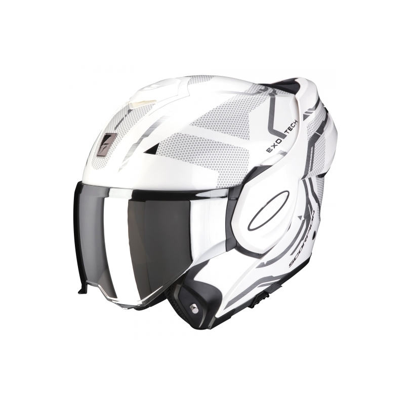 Flip sisak Scorpion EXO-TECH Square fehér-ezüst