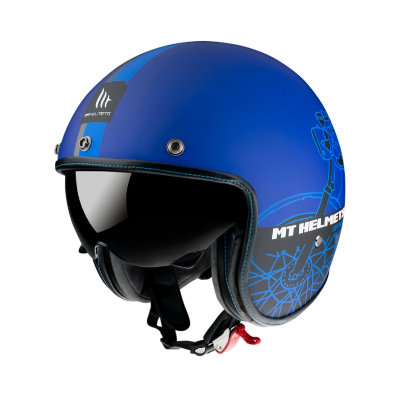 Nyitott sisak MT LeMans OF507SV LeMans 2 SV Cafe Racer kék kiárusítás