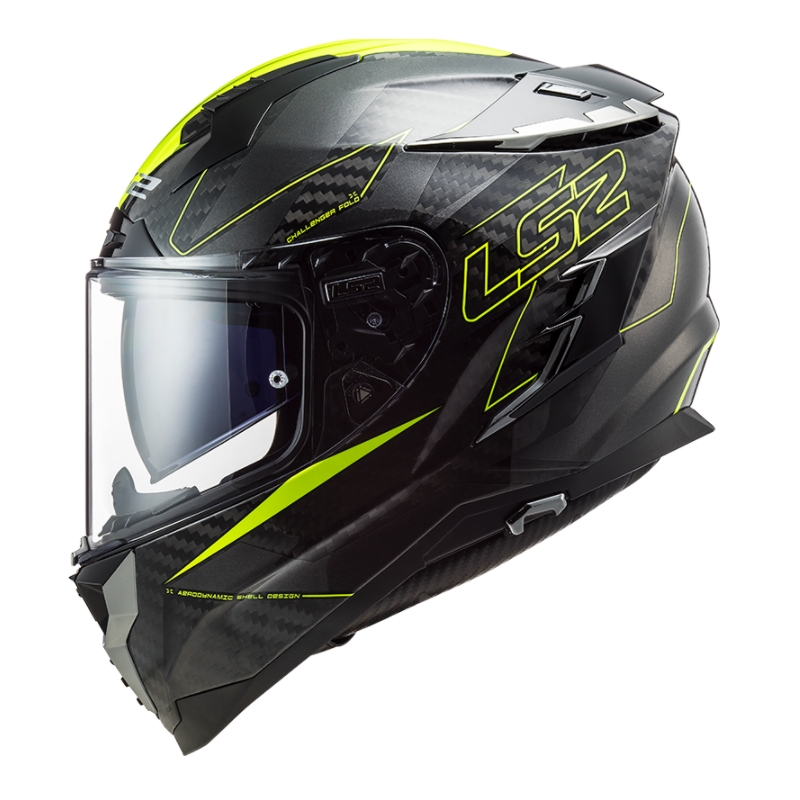 Zárt motoros sisak LS2 FF327 Challenger CT2 Fold fekete-neon sárga