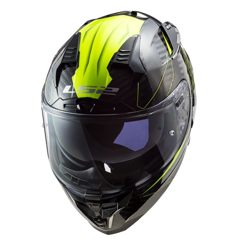 Zárt motoros sisak LS2 FF327 Challenger CT2 Fold fekete-neon sárga