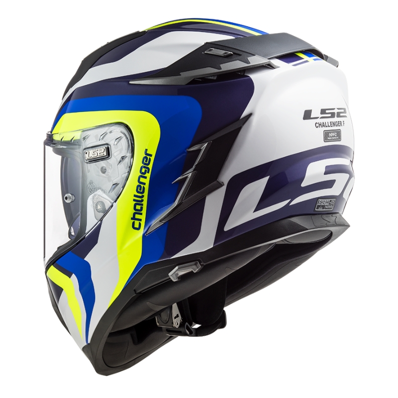 Integrált motoros sisak LS2 FF327 Challenger Galaktikus kék-fehér-fluo sárga kiárusítás