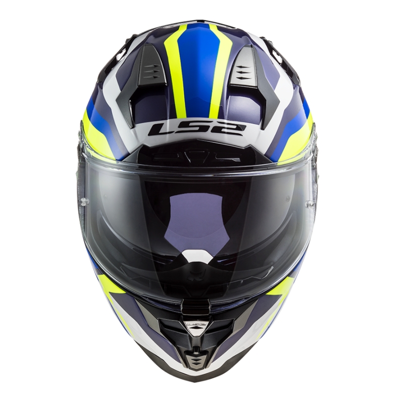 Integrált motoros sisak LS2 FF327 Challenger Galaktikus kék-fehér-fluo sárga kiárusítás
