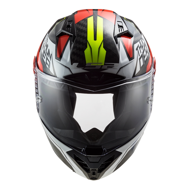 Beépített motoros sisak LS2 FF805 Thunder C Chase fekete-fehér-piros kiárusítás
