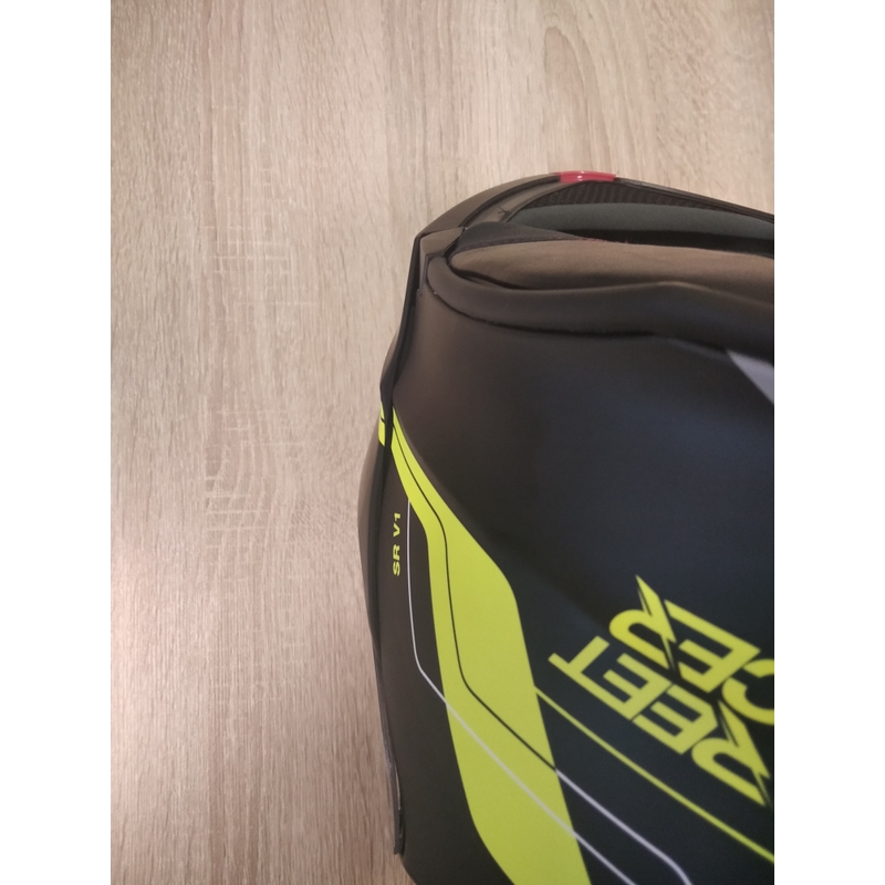 Billenő sisak motorkerékpárhoz Street Racer SR V1 fekete-fluo sárga - II.class