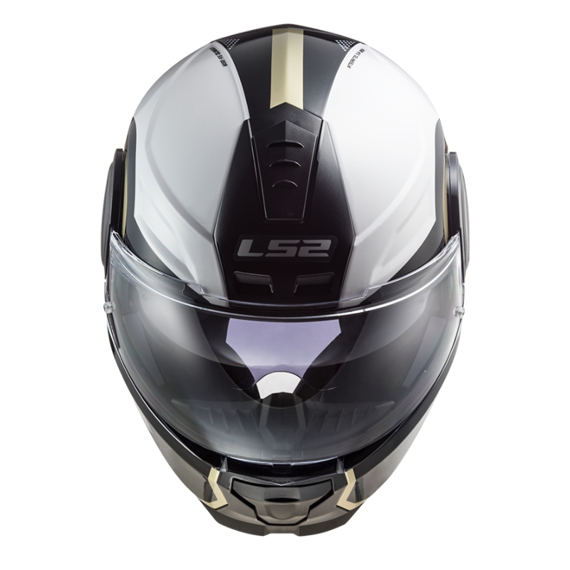 Felnyitható motoros sisak LS2 FF902 Scope Arch fehér-fekete
