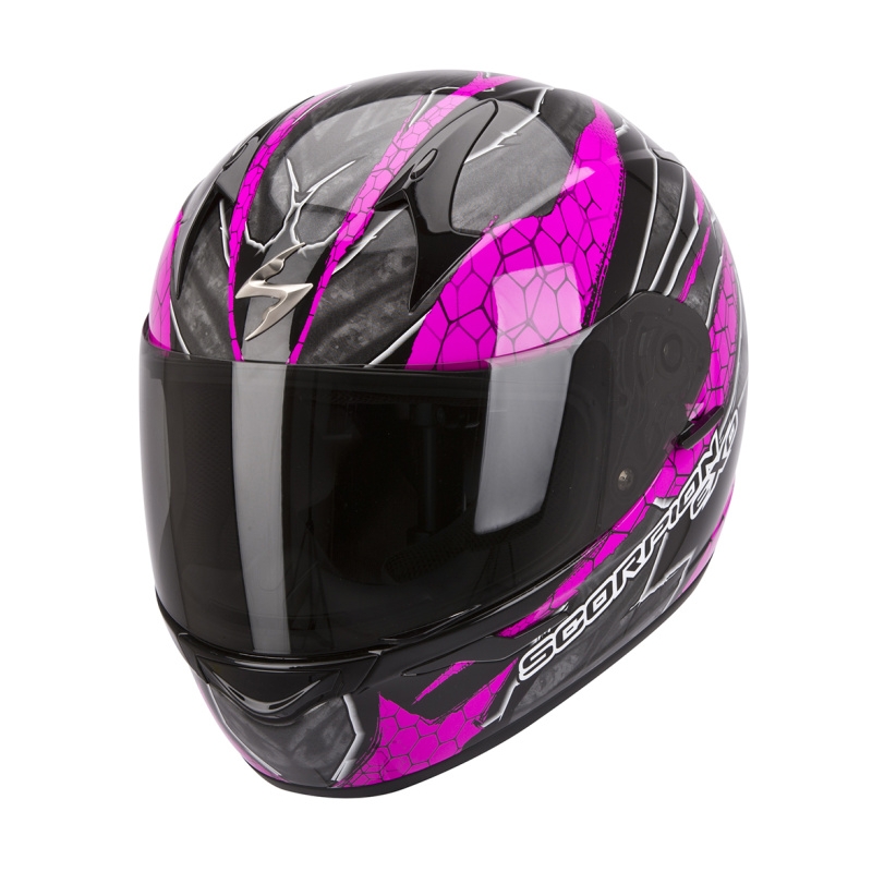 Motorkerékpár integrált sisak Scorpion EXO-410 Rad fekete-rózsaszín