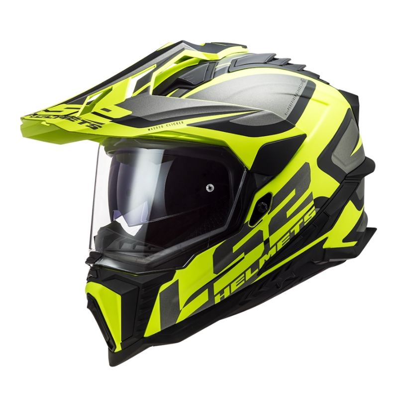Enduro sisak LS2 MX701 Explorer Alter fekete-szürke-neon sárga
