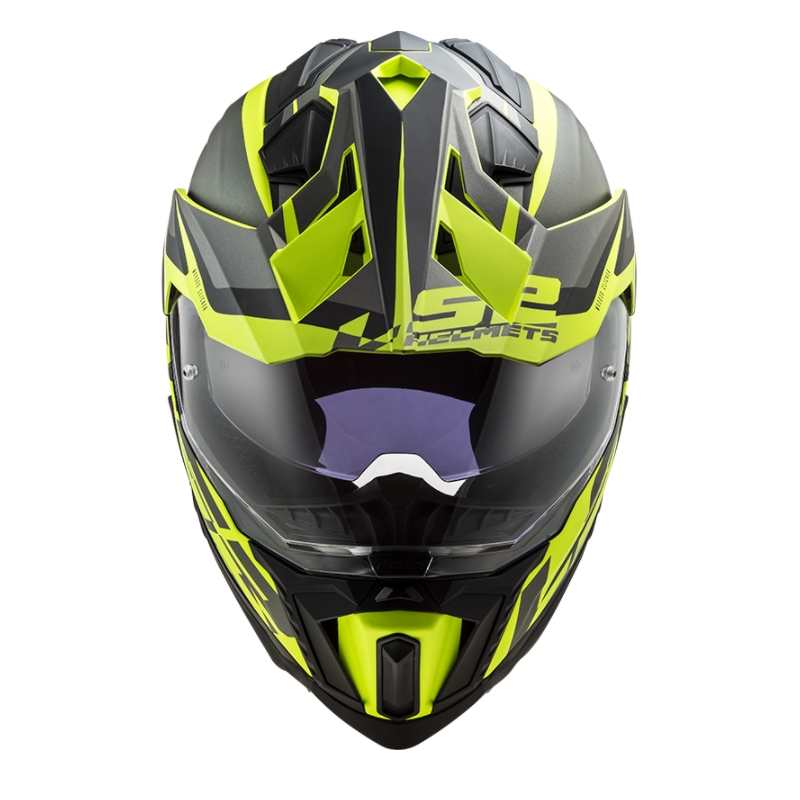 Enduro sisak LS2 MX701 Explorer Alter fekete-szürke-neon sárga