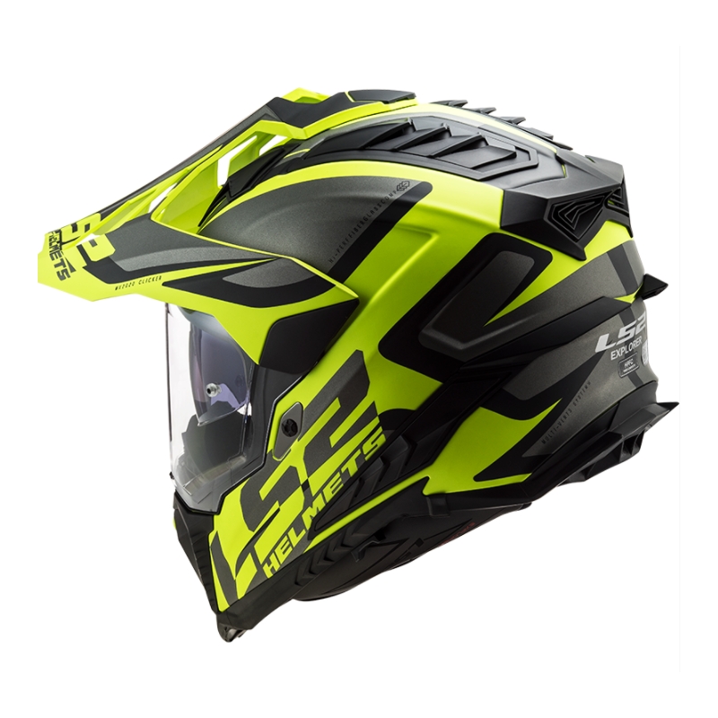 Enduro sisak LS2 MX701 Explorer Alter fekete-szürke-neon sárga