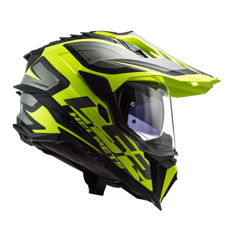 Enduro sisak LS2 MX701 Explorer Alter fekete-szürke-neon sárga