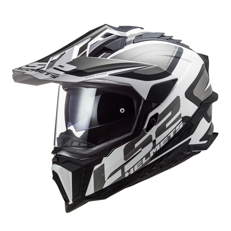 Enduro sisak LS2 MX701 Explorer Alter fehér-fekete-szürke