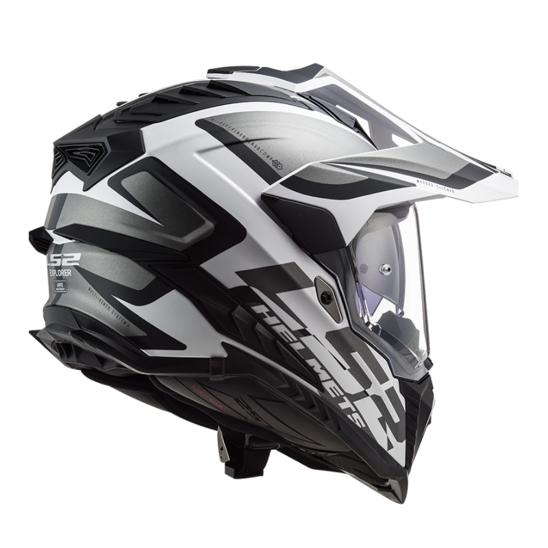 Enduro sisak LS2 MX701 Explorer Alter fehér-fekete-szürke