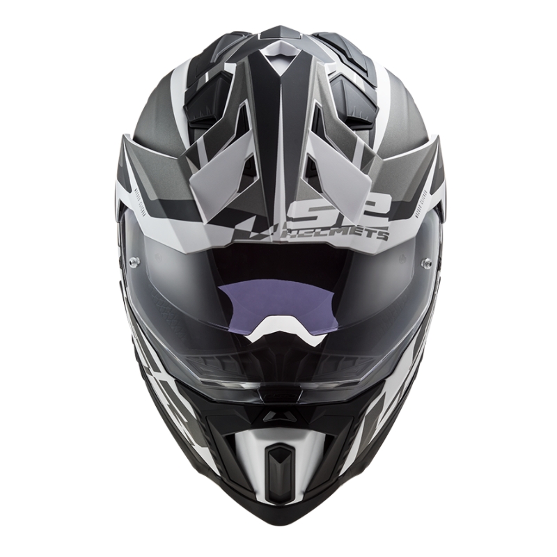 Enduro sisak LS2 MX701 Explorer Alter fehér-fekete-szürke