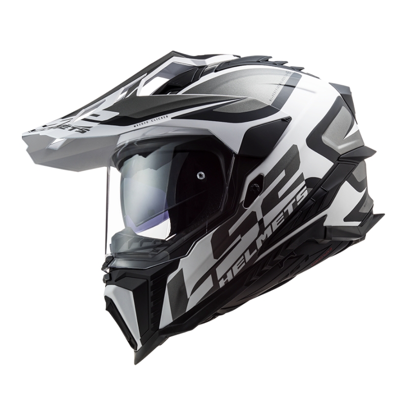 Enduro sisak LS2 MX701 Explorer Alter fehér-fekete-szürke