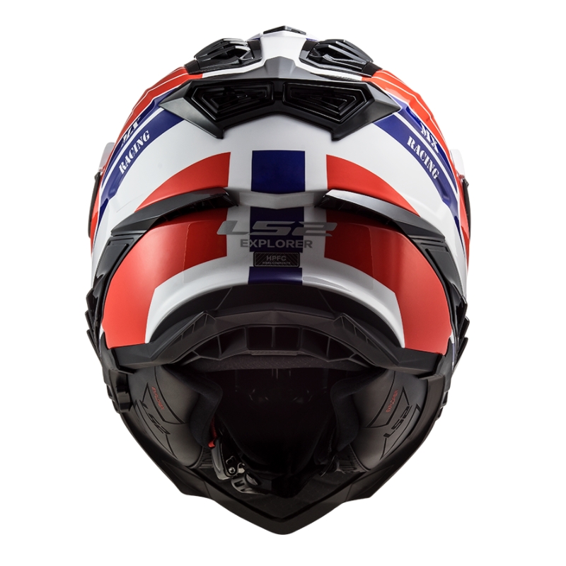 Enduro sisak LS2 MX701 Explorer Atlantis fehér-kék-piros kiárusítás