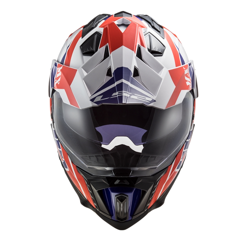 Enduro sisak LS2 MX701 Explorer Atlantis fehér-kék-piros kiárusítás