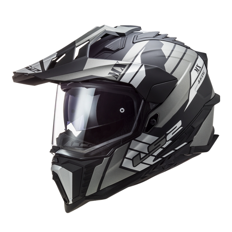 Enduro sisak LS2 MX701 Explorer Atlantis fekete-szürke-fehér