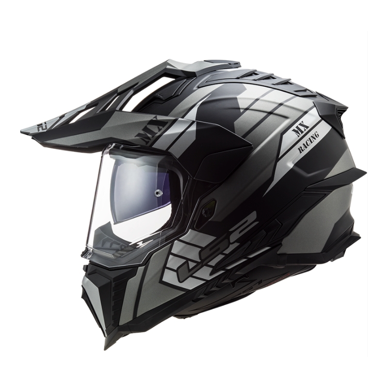 Enduro sisak LS2 MX701 Explorer Atlantis fekete-szürke-fehér