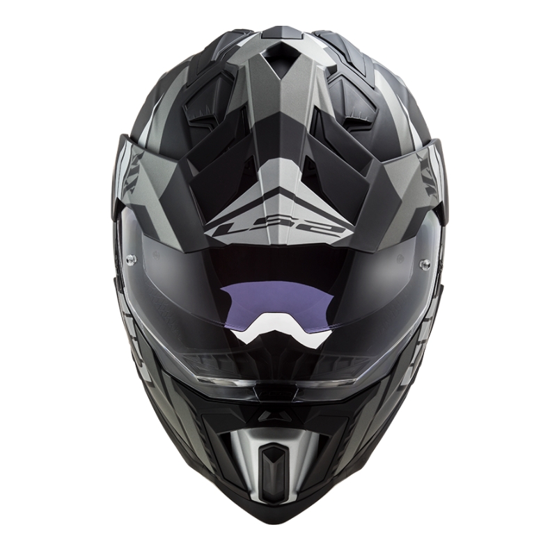 Enduro sisak LS2 MX701 Explorer Atlantis fekete-szürke-fehér