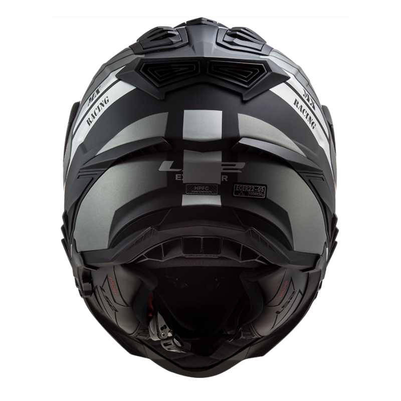 Enduro sisak LS2 MX701 Explorer Atlantis fekete-szürke-fehér