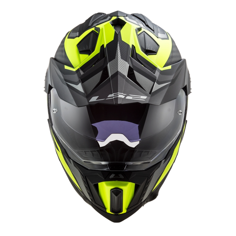 Enduro sisak LS2 MX701 Explorer C Focus fekete-szürke-fluo sárga