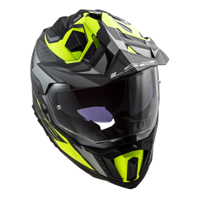 Enduro sisak LS2 MX701 Explorer C Focus fekete-szürke-fluo sárga