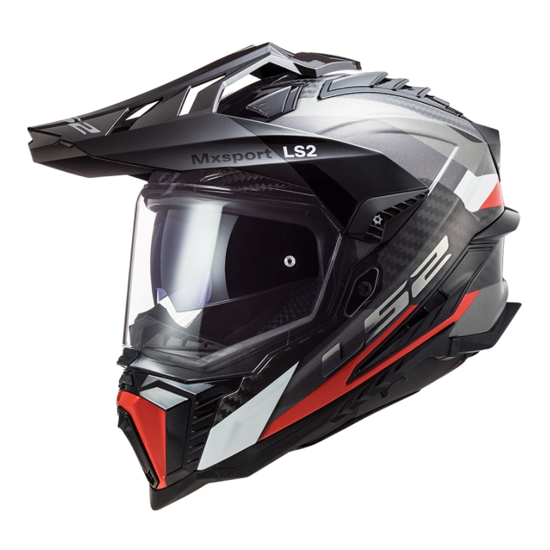 Enduro sisak LS2 MX701 Explorer C Frontier fekete-piros-fehér
