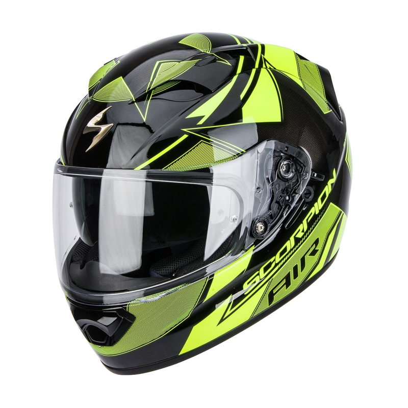 Motorkerékpár integrált sisak Scorpion EXO-1200 Stella fekete-fluo sárga
